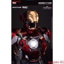 20cm Morstorm Ironman Mk46 Mark Xlvi Bust Statue Model Kit Led Light Model Toys