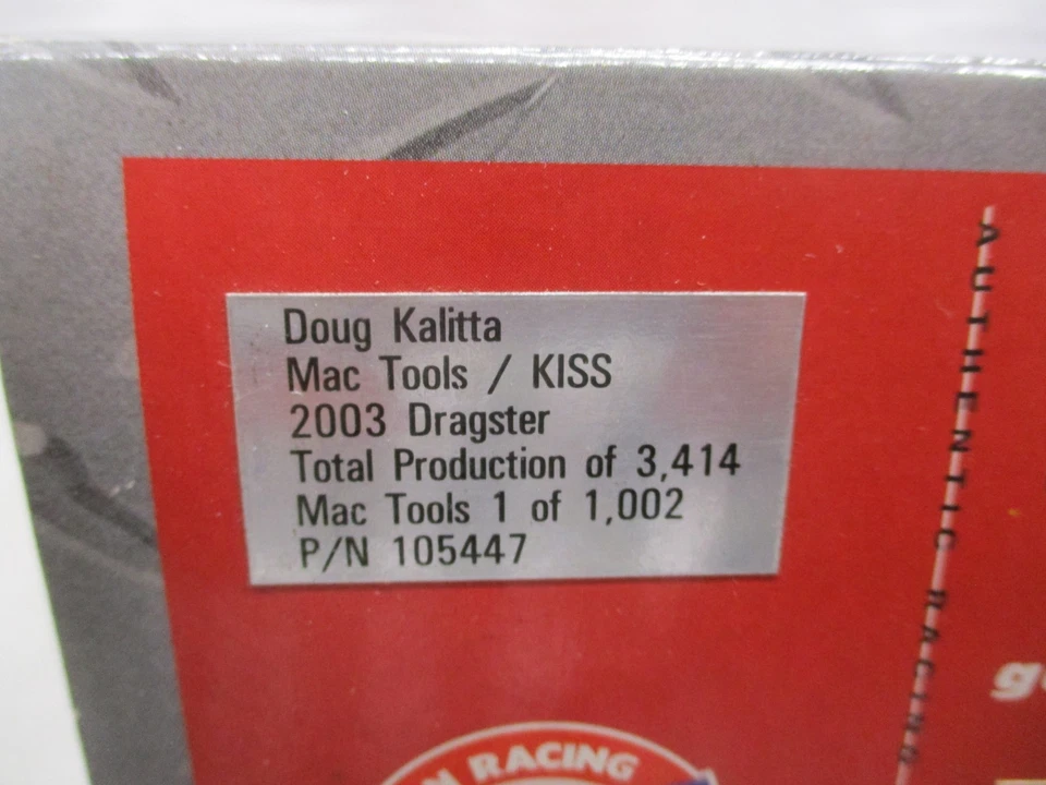 2003 Action Doug Kalitta Mac инструменты KISS драгстер 1/24 - Изображение 3 из 3