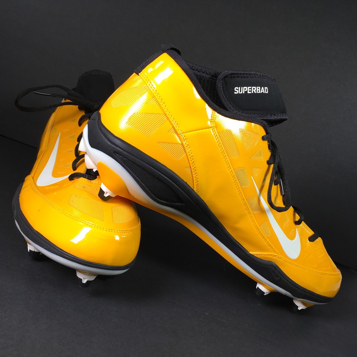 Nike Football Cleats Size 18 Mens Superbad Air Zoom 3D 442617-711 Yellow  NWOT