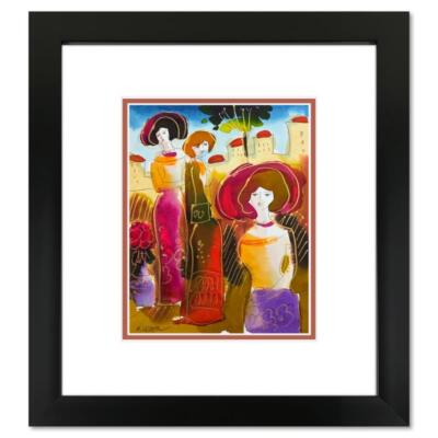 Moshe Leider, Framed Original Mixed Media Watercolor Painting, Hand Signed