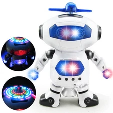 DANCING DISCO ROBOT BRAND NEW 360 ROTATION FLASHING LIGHTS WITH DYNAMIC MUSIC 3+