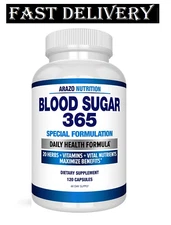 Blood Sugar 365 Supplement - Supports Healthy Blood Glucose - 120 Herbal Pills