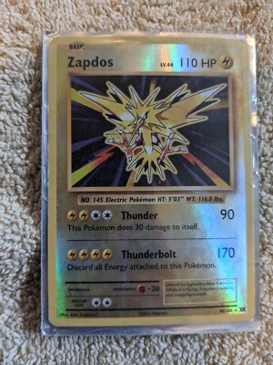 2016 zapdos pokemon card holo X Y Evolutions Single Rare 42 Lightly Played Lightning Lightning Japanese 2016 Zapdos holo bleed?