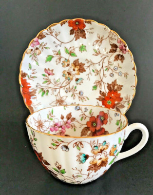 Radfords Fenton The Gatineau Bone China Flower Teacup & Saucer Made in England