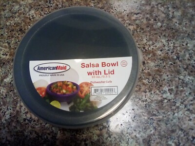 BLACK SALSA BOWL WITH LID 