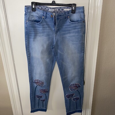 Code Bleu Womens Jeans Blue Gracie Boyfriend straight Denim