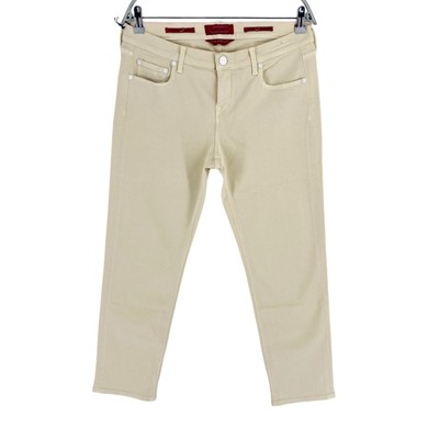 Jacob Cohen Damen Ingrid Beige Jeanshose W29 L30 Hergestellt IN Italien