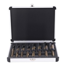 8PC HSS Wood Drill Bits Set 9/16" to 1" inch with Case Professional Grade Tools