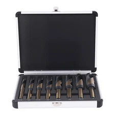 8PC HSS Wood Drill Bits Set 9/16" to 1" inch with Case Professional Grade Tools