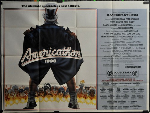 Americathon 1979 Originale 46X60 Subway Film Poster Harvey Korman Fred ...