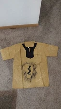 African clothing for men-Dashiki Bogolan Yellow Size L 