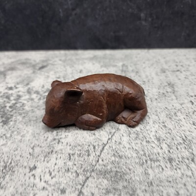 Vintage Red Mill Sleeping Pig Figurine **UNIQUE FIND**