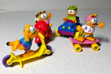 Vintage 1988 McDonald's Garfield Happy Meal Toys - Complete Set of 4
