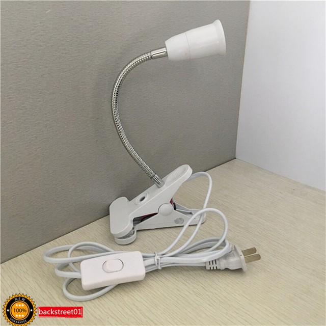 New CLIP GOOSENECK LED Table lamp Bendable steel E27 Base Adapter Lamp Holder