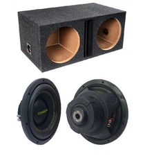 Two (2) CedarsLink LKW-122 12" DVC 1,000 Watt Subwoofers+1" Thick Face Box
