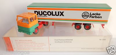 WIKING HO 1/87 FORD TRANS CONTINENTAL SEMI TRAILER MASTERPREIS DUCOLUX in box1