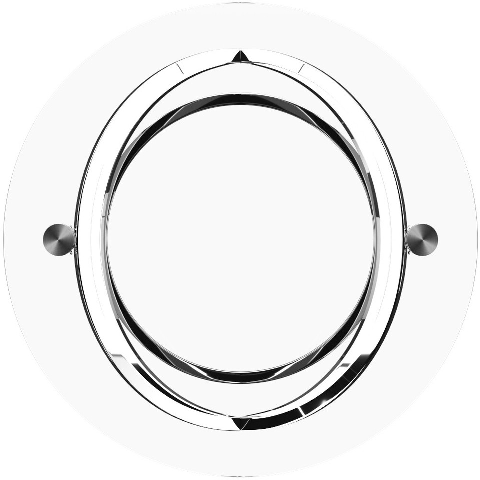 Monarch Clear Glass Round Coffee Table Chrome BaseCFT36/CH