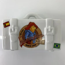 Collectible Limited Edition Traveler Paddington Bear Coin Bank Reutter Porcelain