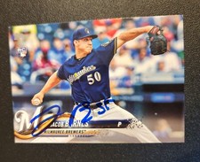 Jacob Barnes Autograph Signed 2018 Topps RC Milwaukee Brewers