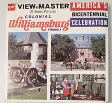 View-Master A813, Colonial Williamsburg, VA, 3 Reel Set, BiCentennial Package