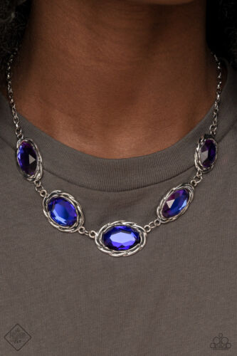 Regal Renaissance Blue Fashion-Fix Paparazzi Necklaces-Set - Picture 2 of 6