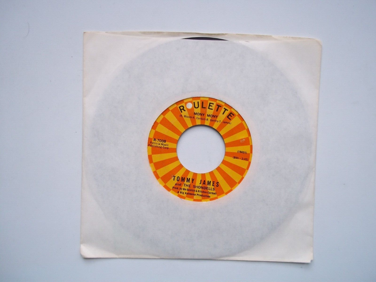 TOMMY JAMES And The Shondells MONY MONY; 1 2 3 & I FELL 45 RPM