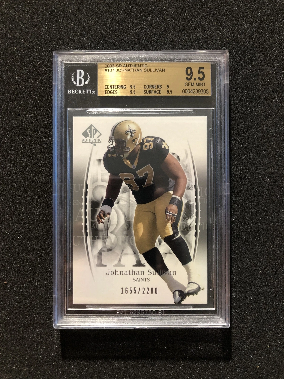 Johnathan Sullivan SP Authentic #107 Base