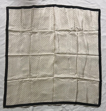 Vintage Echo Black Edge w Caramel Brown Dots 26.5   Square Scarf