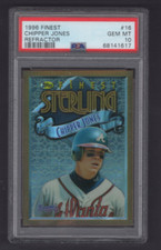 1996 TOPPS FINEST BRONZE REFRACTOR #16 CHIPPER JONES PSA 10 GEM MINT LOW POP 5