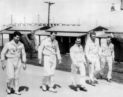 Members Irish Team Walked Alleys Olympic Village From Left Rig- 1932 Old Photo