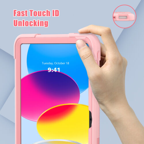 For Apple iPad 10th Generation 10.9" Shockproof Rubber Armor Stand Case Cover - Picture 6 of 106