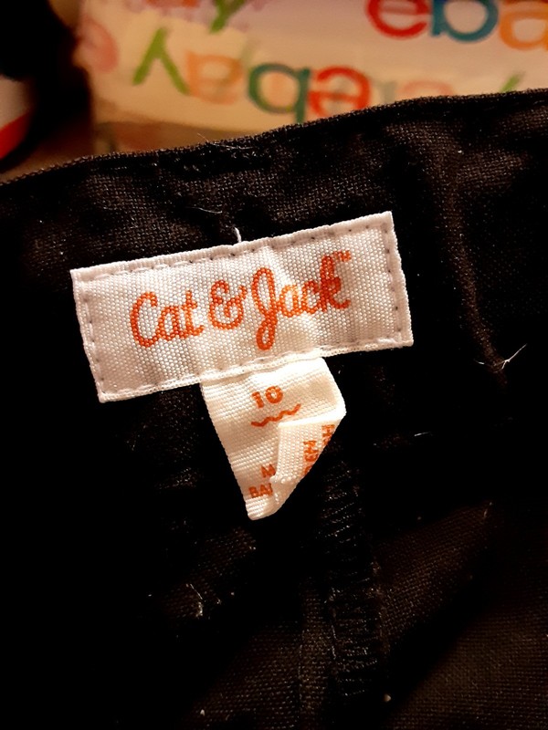 CAT & JACK 10 US BLACK PANTS GIRLS 