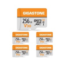 GIGASTONE 256GB 5-Pack Micro SD Card, 4K Video Pro, GoPro, Surveillance, Secu...