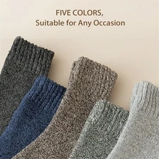3 Pairs Of Thick Woolen Socks For Men, Autumn And Winter Stockings