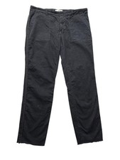Nili Lotan Women Chino Pants 10 Black Straight Leg Stretch Twill Made in USA