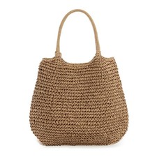 Summer Straw Beach Bags for Women Large Woven Shoulder Handbags Boho Tote Bag...