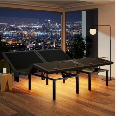 NS0 Split King Adjustable Bed Base,Smart Dual Motor Frame, Zero Gravity, Anti-Sn