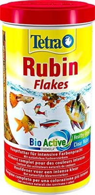 Tetra Rubin Flakes Fischfutter Flocken natürliche Farbverstärker Dose 1 Liter