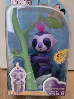 Fingerlings Faultier lila Marge 3752 interaktives Spielzeug reagiert auf Gerä...