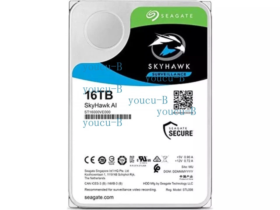 New Seagate SkyHawk AI ST16000VE000 16TB,Internal,7200 RPM,3.5 inch Hard Drive - Image 2 of 3