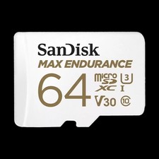SanDisk 64GB MAX Endurance microSDXC Card with Adapter for Home Security Cameras