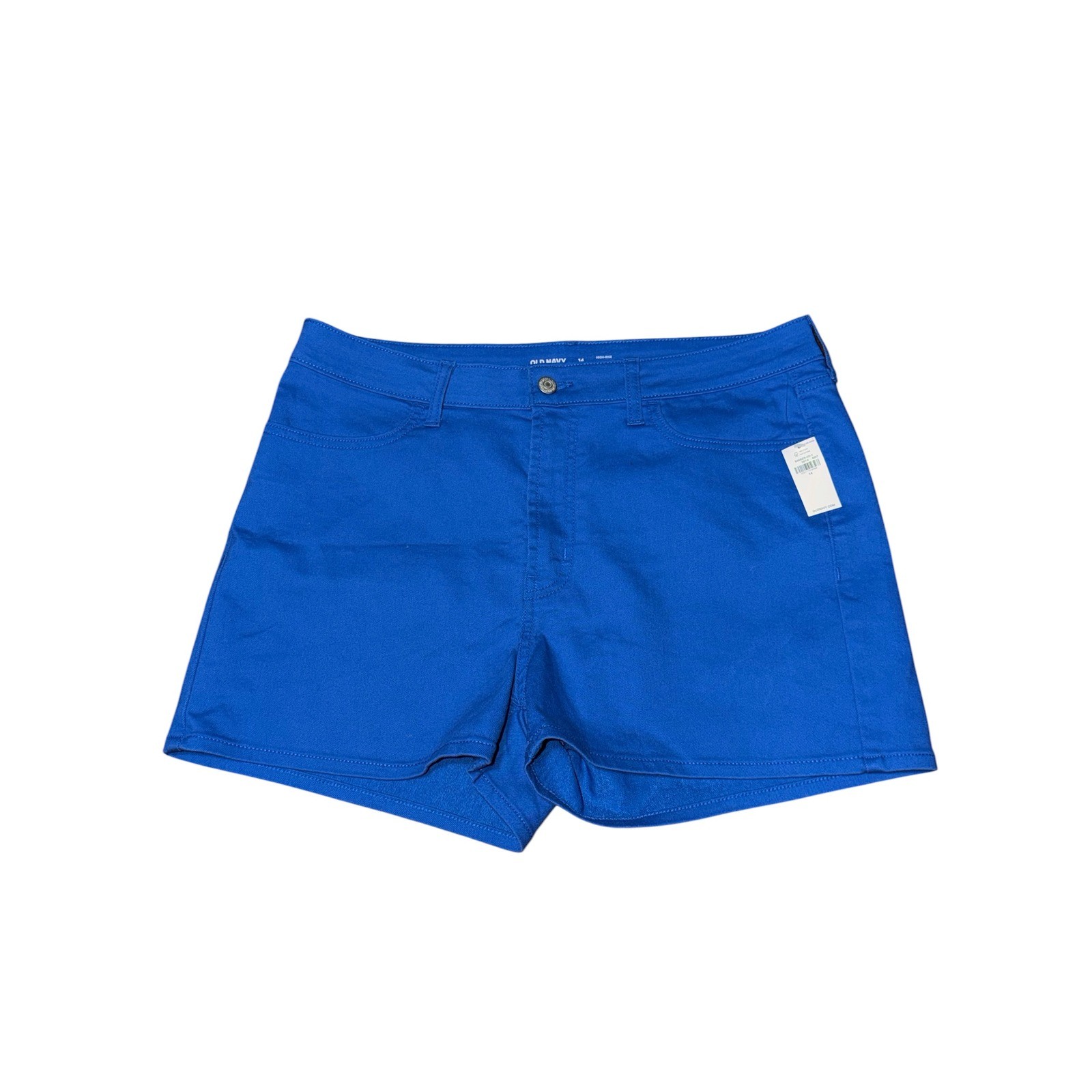 Old Navy Shorts Women 14 Blue High-Rise Wow 3 Inch Inseam Stretch NWT