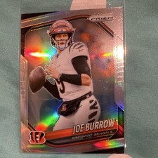 2025 Panini Prizm Joe Burrow #62 Cincinnati Bengals Prizm Hologram NFL Football