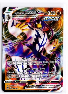 2021 TCG Pokémon Rapid Strike Urshifu VMAX 088/163 Holo Full Art Battle Styles