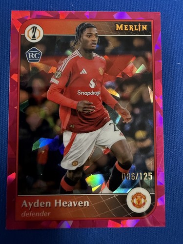 Ayden Heaven 2024-25 Topps Merlin Uefa Club Competitions - Pink Atomic /125 (RC)