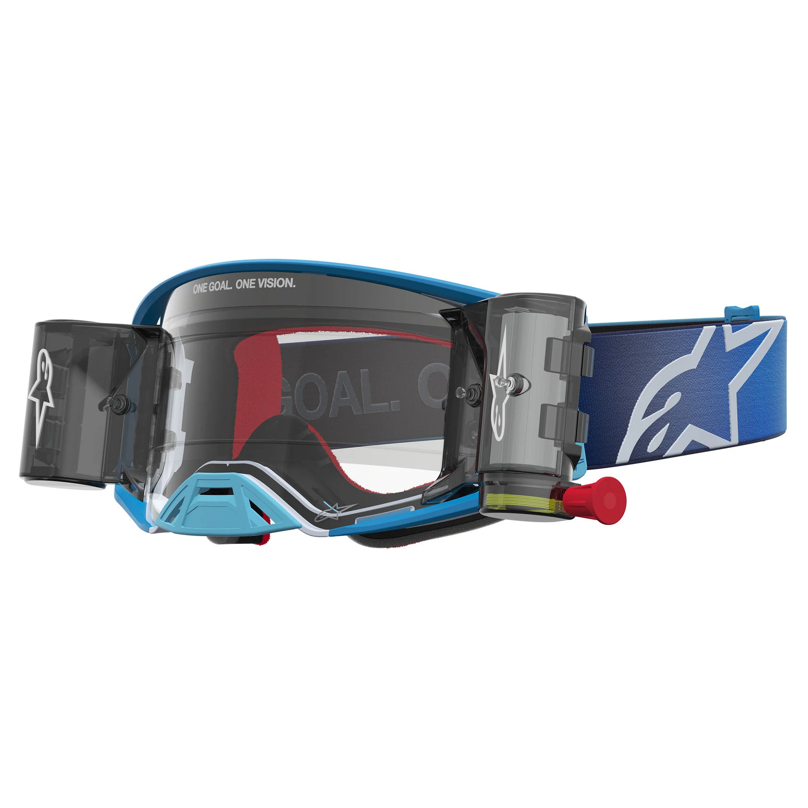 Alpinestars Supertech FIRMA Roll-Offs MX Enduro Goggles (Blue/Silver) Clear Lens - Image 4