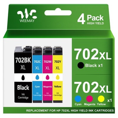 702XL T702XL Ink Cartridges for Epson 702 Workforce WF-3720 WF-3730 WF-3733 4PK