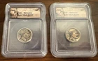 ICG Hobo Nickel Buffalo Nickels Pair Engraved Five Cents United States Lot Of 2