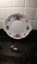 Vintage Royal Heritage Bone China Cake Sandwich Biscuit Plate Mixed Flowers VGC