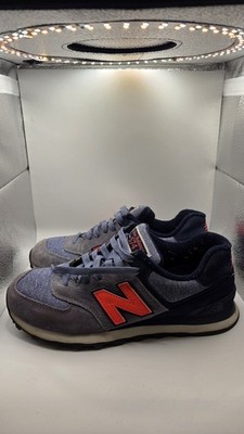New Balance 574 WL574WTC Women's Athletic Shoes Blue Red Gray